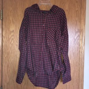 Brandy Melville Red and Black Flannel